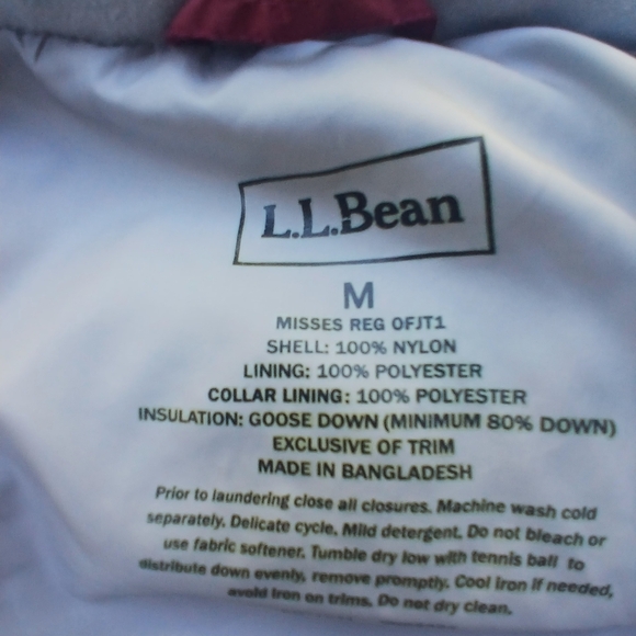 Women's L.L.Bean Down Vest Sz M RED - Picture 6 of 10